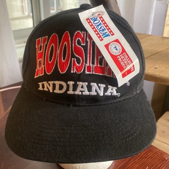 NWT Indiana Hoosiers IU VTG Block Spellout Snapback Hat Script Basketball 90s main image 7